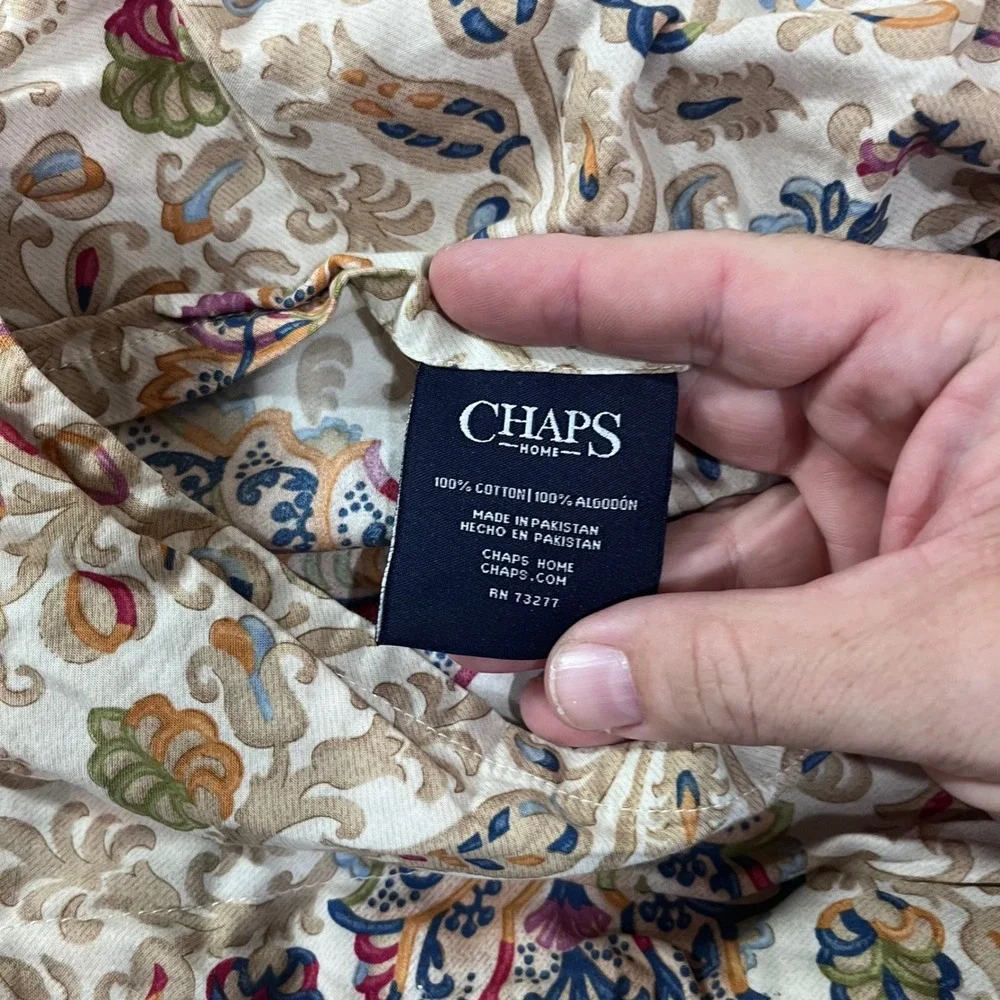 Chaps Ralph Lauren Marrakesh King Pillow Shams Set 2 Paisley Cotton Excellent
